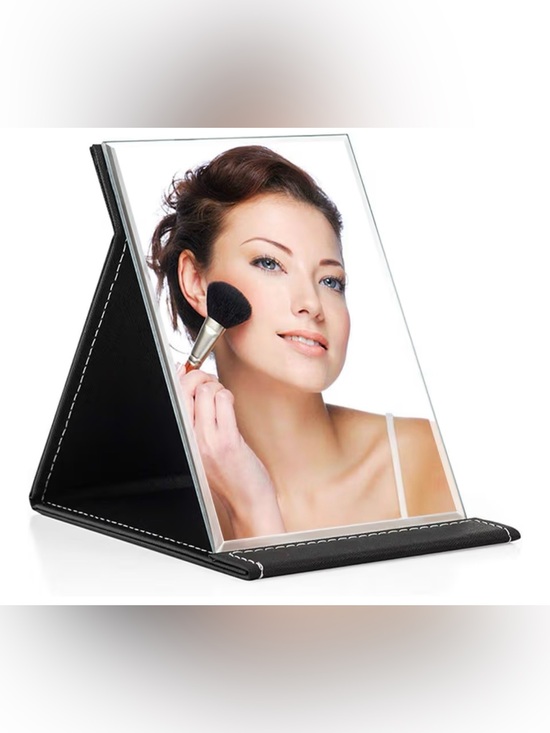 Other - Portable Black Folding Makeup Mirror